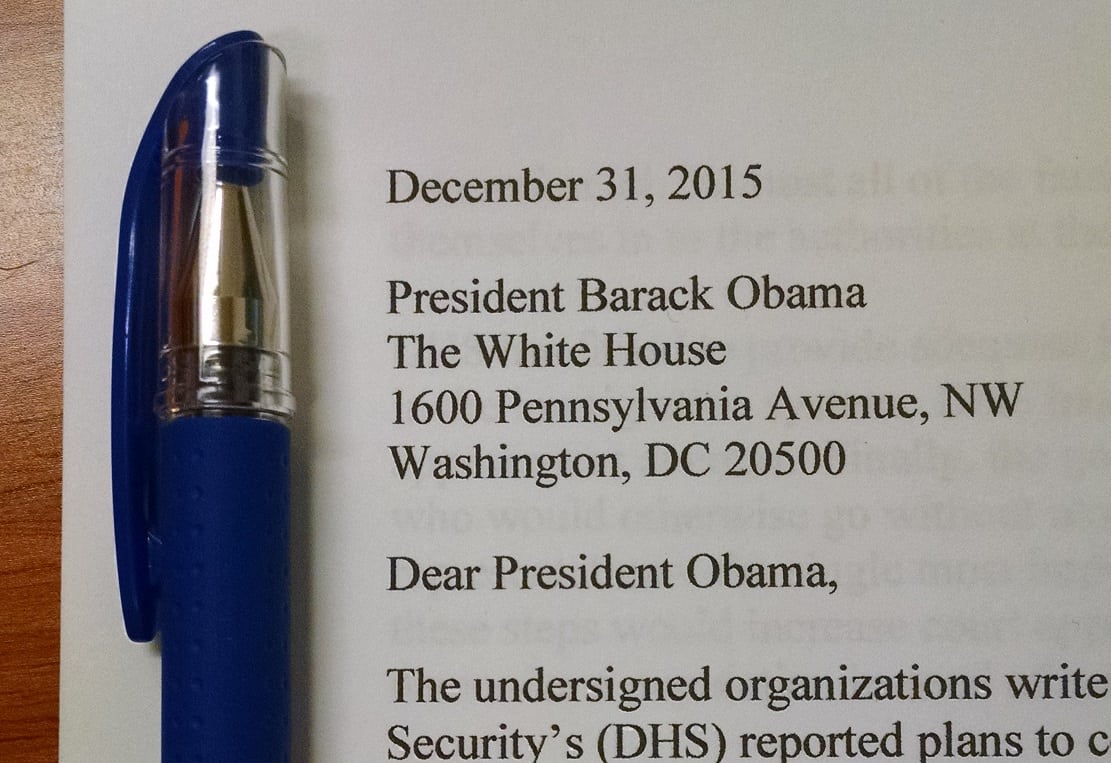 How to write president obama a letter